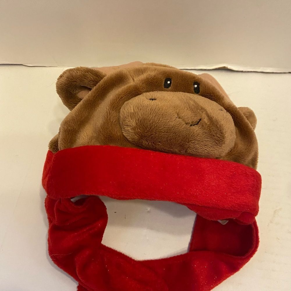 Gund hat plush moose red brown‎ kids